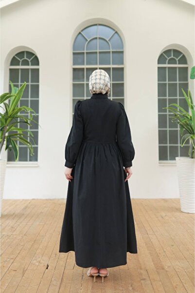 HEDEF DAİSY Women's Clothing Tie-Up Detailed Buttoned Long Dress