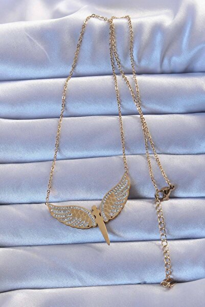 Skygo 316L Steel Gold Color Zircon Stone Micail Necklace - Tj-Bko9263