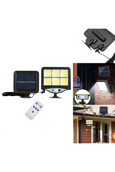 SOLARPLUS Solar LED lamp 15x14cm with solar panel 13x12cm, motion sensor, remote control, waterproof