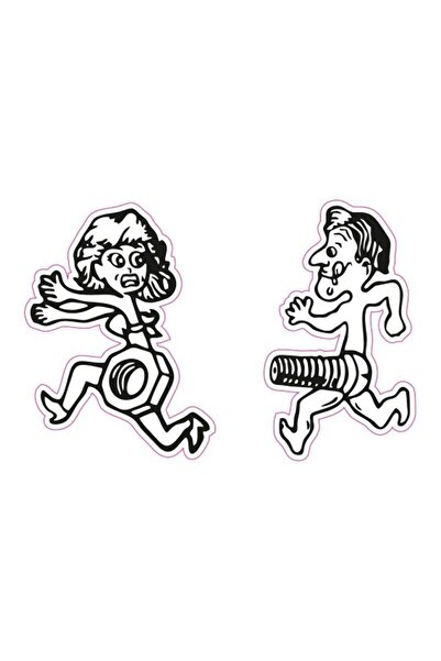 ghtDesing Kabartmalı Komik motor ve oto sticker 7x11 cm ölçüsünde