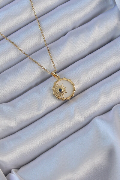 Skygo 316L Steel Gold Color Zircon Stone Enamel Polar Star Necklace - Tj-Bko9147