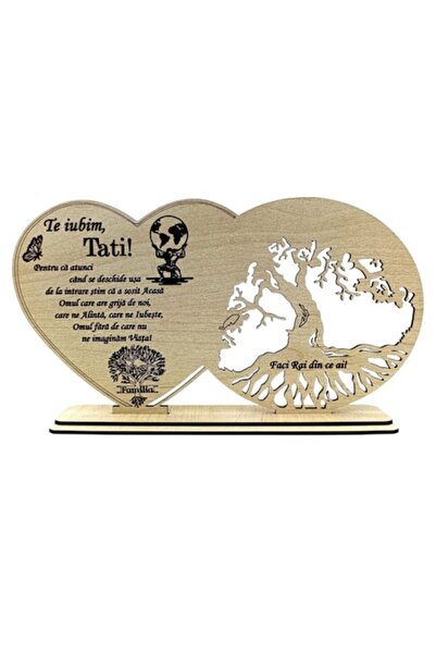 OEM Decorațiune blank din lemn cu mesaj pentru tată – cadou personalizat, cre...