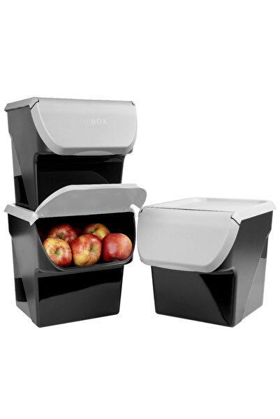 Other Pojemnik na warzywa owoce cebulę ziemniaki szary zestaw 3 szt. 13 l
