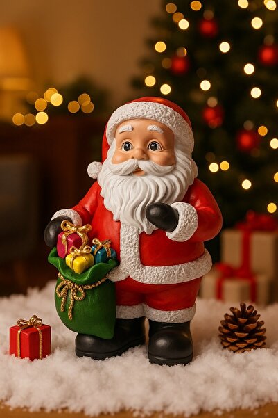 Lexi Bella Noel Baba Figürlü Yılbaşı Christmas Şık Renkli Dekoratif El Yapımı...