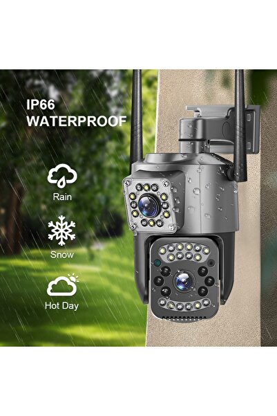 ALHENA 4MP PTZ Surveillance Camera Alhena® — Bidirectional Audio-Video, Color Night Vision, Waterproof,