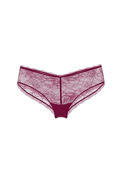 Victoria's Secret Deep Leg Cut Cheeky Panties with Rose Lace