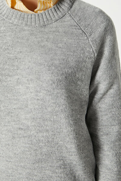 Ritnice Mushy Gray Basic Knit Sweater