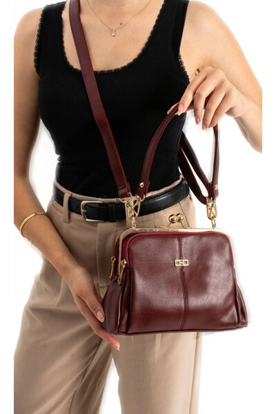 eflanmoda Geantă de umăr și crossbody din piele moale pentru femei, cu multip...