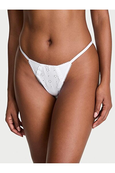 Victoria's Secret Chiloți elastici din bumbac cu decolteu în V