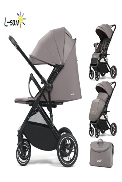 L-Sun Carucior Copii , sport cu pozitie de somn, pliere troler, husa de picioare si geanta