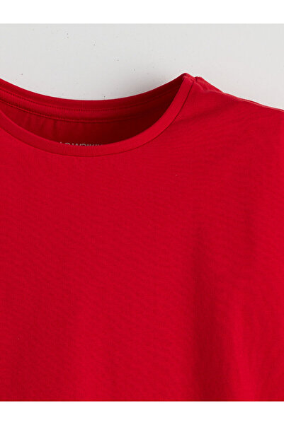 LC Waikiki Özmarka New Season Crew Neck Plain Combed Cotton Girls' T-Shirt