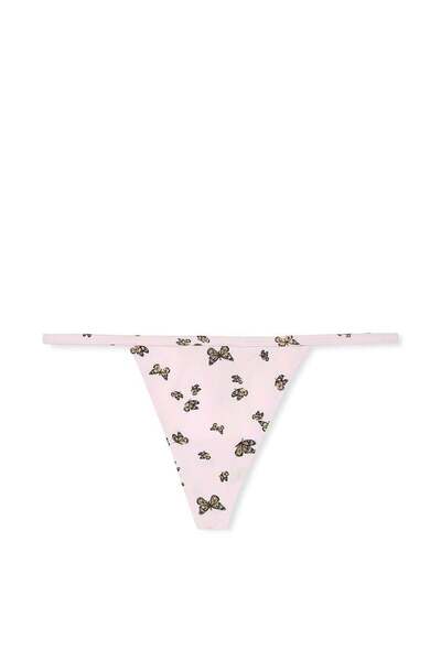 Victoria's Secret Chiloți flexibili din bumbac cu șnur în formă de V