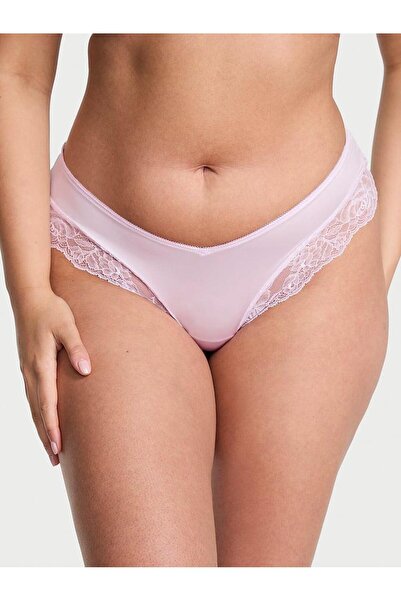 Victoria's Secret Deep Leg Cut Cheeky Panties with Rose Lace
