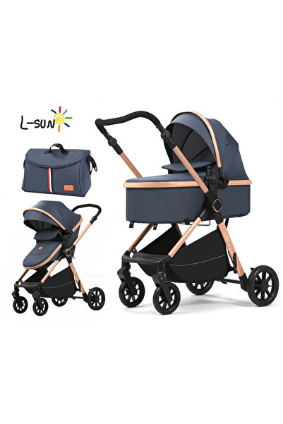 L-Sun Αναστρέψιμο καρότσι 2 σε 1 – Πτυσσόμενο, Περιλαμβάνεται τσάντα, Αναστρέψιμη λαβή, Διπλές αναρτήσεις
