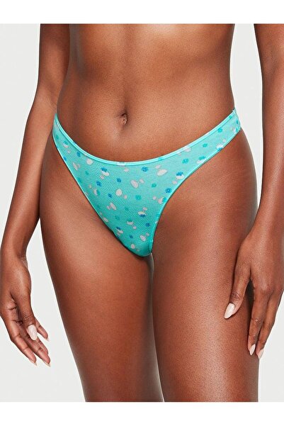 Victoria's Secret Ελαστικό βαμβακερό στρινγκ με βαθύ κόψιμο στα πόδια