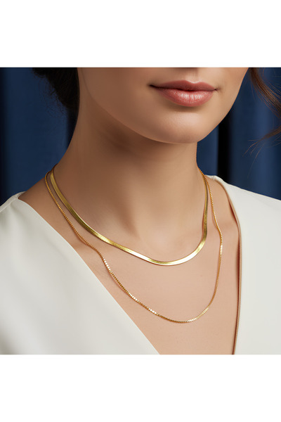 BANEDETTA Gold Color New Season Snake Steel Necklace Trend Single Gold Color ...