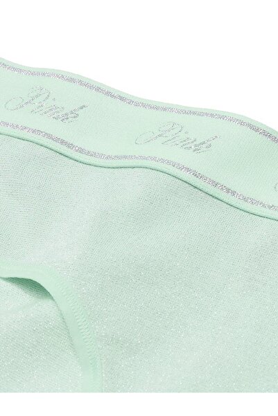 Victoria's Secret Logo Detailed Shiny Cotton Hiphugger Panties
