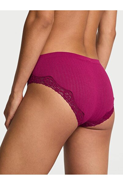 Victoria's Secret Seamless Ribbed Lace Hiphugger Panties