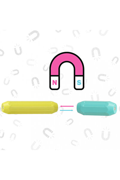 Ikonka Magnetic building set 64 blocks Multicolor