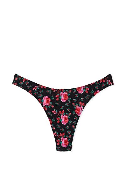Victoria's Secret Tanga elastică din bumbac Deep Leg croială Scoop