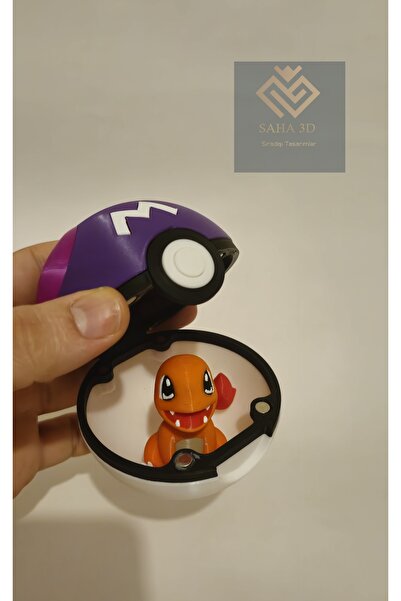 saha3d sıradışı tasarımlar Pokemon Masterball Pokeball Poke Topu (Charmander ...