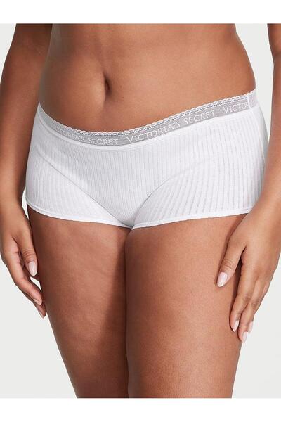 Victoria's Secret Buy Lace Cotton Boyshort Panties