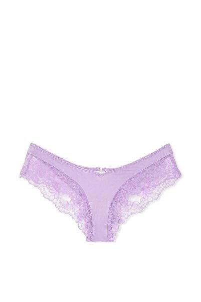 Victoria's Secret Deep Leg Cut Cheeky Panties with Rose Lace