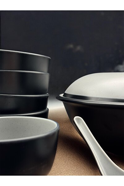 LANDREEN Luxury 15-Piece Melamine Soup Dinner Set for 6 People