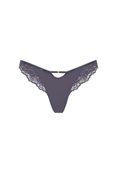 Victoria's Secret Rose Lace Deep Leg Cut Thong