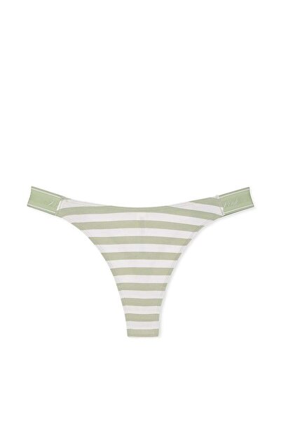 Victoria's Secret Logo Cotton Deep Leg Cut Thong