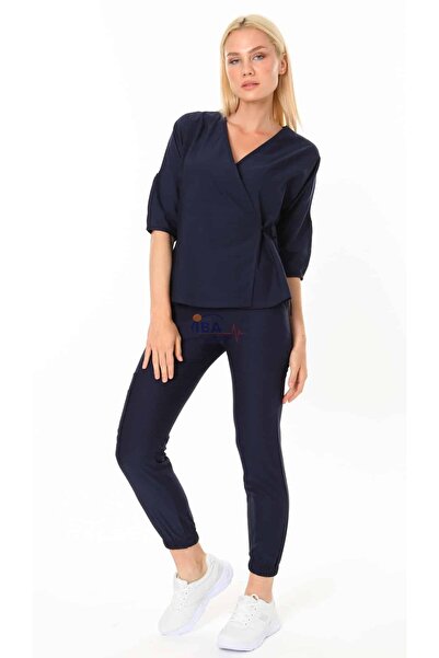 İBA MEDİKAL Women's Navy Blue Medical Class Jogger Suit