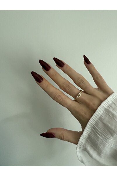 STOLIA Zircon Stone Non-Tarnish Steel Gold Square Detail Ring