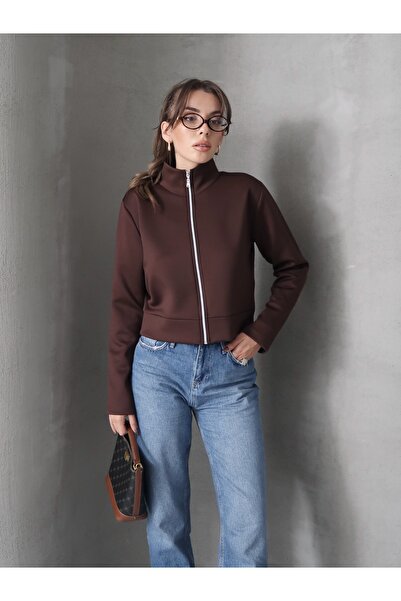 Paw Garage Women's Naro Metal Zipper Crop Jacket