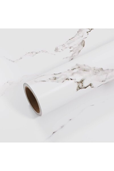 Skygo White Marble Pattern Adhesive Coating Paper Large Size 5 Meters