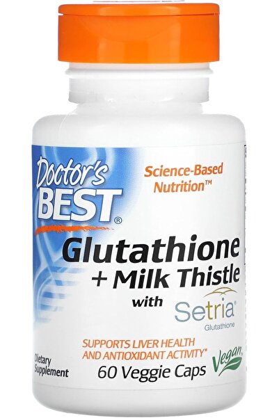 Doctor's Best Glutathione + Milk Thistle Supports Liver & Antioxidant 60 Caps