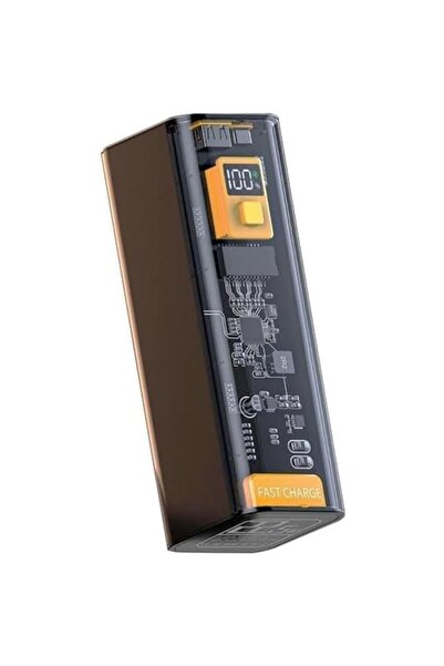 AyrStore Polham Super Hızlı Şeffaf 22.5W 30000mAh Taşınabilir Powerbank, Led ...