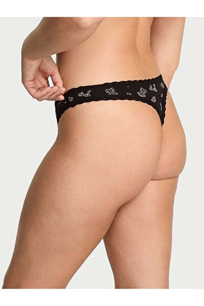 Victoria's Secret Stretchy Cotton Lace Waist Thong