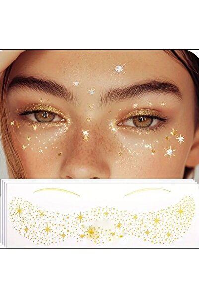 EMKSHOP YÜZ ÇİL ETİKETLERİ PARILTILI YÜZ STİCKER (KARIŞIK 2 ADET)