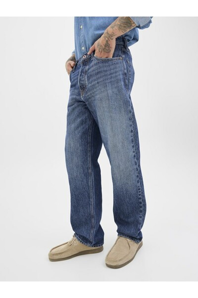 Jack & Jones Men's Blue Jjieddie Jjcooper Am 468 Noos Jean 12261693-Bluedenim