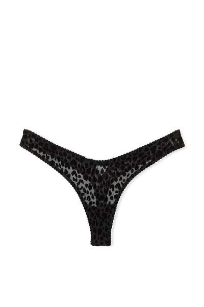 Victoria's Secret Leopard Patterned Deep Leg Cut Thong