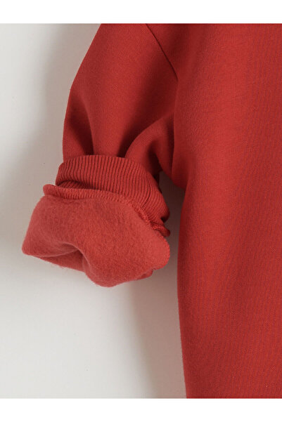 LC Waikiki Peak Yeni Sezon Bebe Yaka Baskılı Uzun Kollu Kız Çocuk Sweatshirt