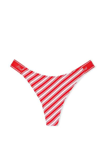 Victoria's Secret Logo Cotton Deep Leg Cut Thong