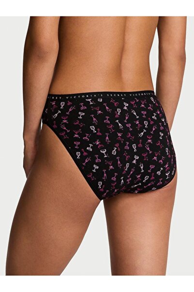 Victoria's Secret Ελαστικό βαμβακερό εσώρουχο με βαθύ κόψιμο στα πόδια