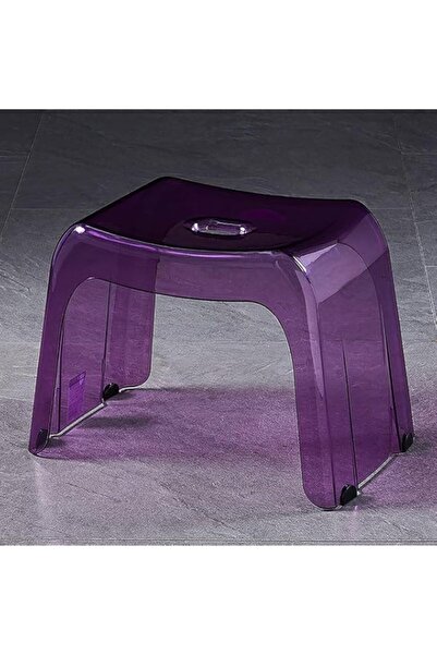 Generic XIALIUXIA مقعد استحمام أكريليك، مقعد استحمام أكريليك شفاف، مقعد استحمام سميك بدون ظهر