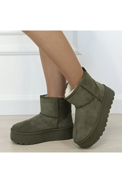 SOFILINE Πράσινες μπότες με επένδυση γούνας και χοντρές σόλες LT33-45 111