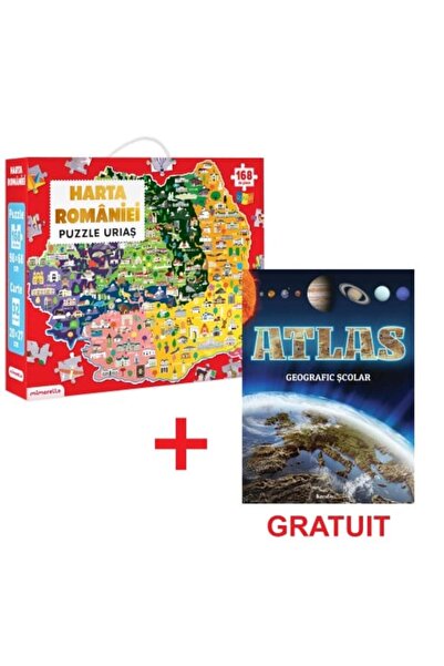 Mimorello Pachet - Puzzle - Harta României - Atlas geografic scolar GRATUIT