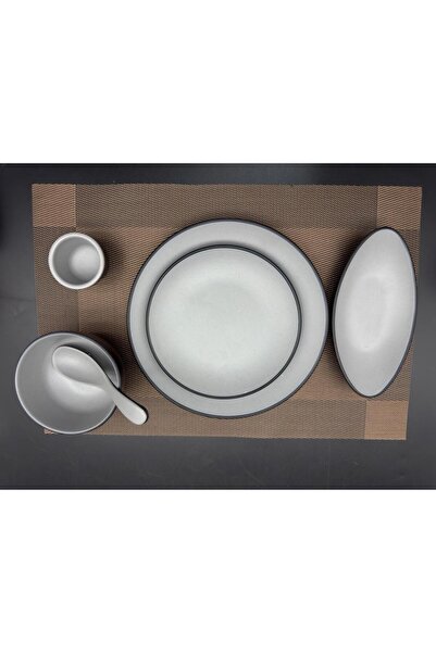 LANDREEN Luxury melamine dinner set for 4 people, 25 pieces