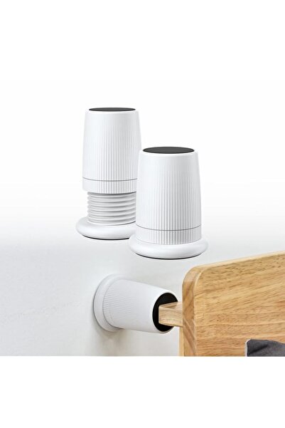 Generic سدادة لوح الرأس من xuenair، قطعتان من أداة منع الاهتزاز لإطار السرير القابل للتعديل باللون الأبيض، مانع لوح الرأس من 2.9 إلى 4.9 بوصة