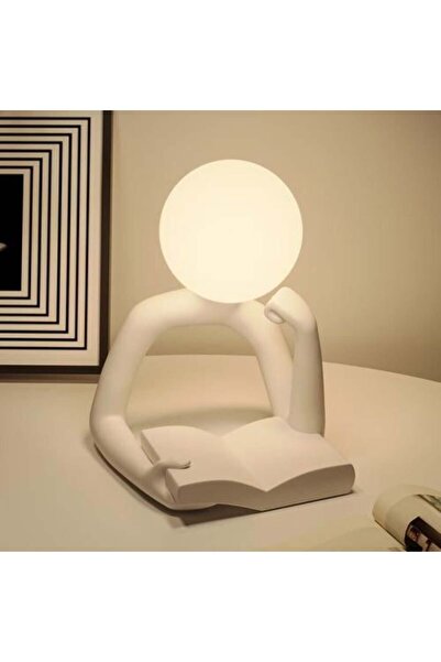 GESR HOME مصباح الطاولة الديكوري بتصميم القارئ المضيء