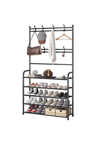 Generic شماعة معاطف دريموينز لينك للمدخل، مقعد أحذية 3 في 1 مع رف معطف وقبعة ومظلة، ورف تخزين